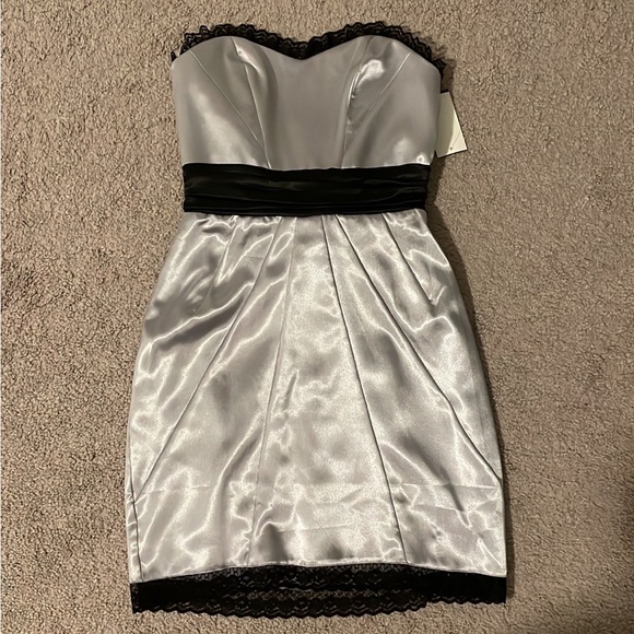 Love Tease Dresses Nwt Love Tease Silver Metallic Gray Short Mini love-tease-dresses-nwt-love-tease-silver-metallic-gray-short-mini